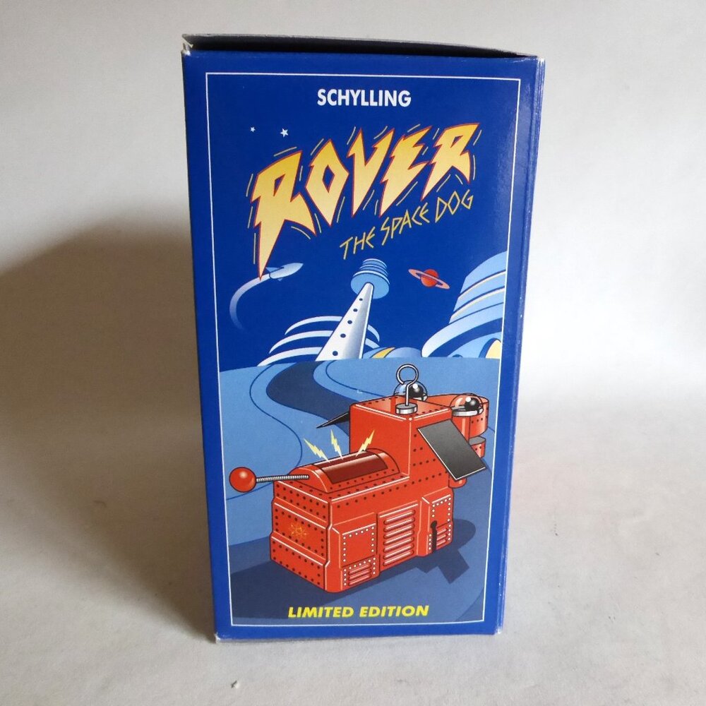 VINTAGE NEW ROVER SPACE DOG SCHYLLING WIND UP COLLECTIBLE TIN TOY - Picture 10 of 15